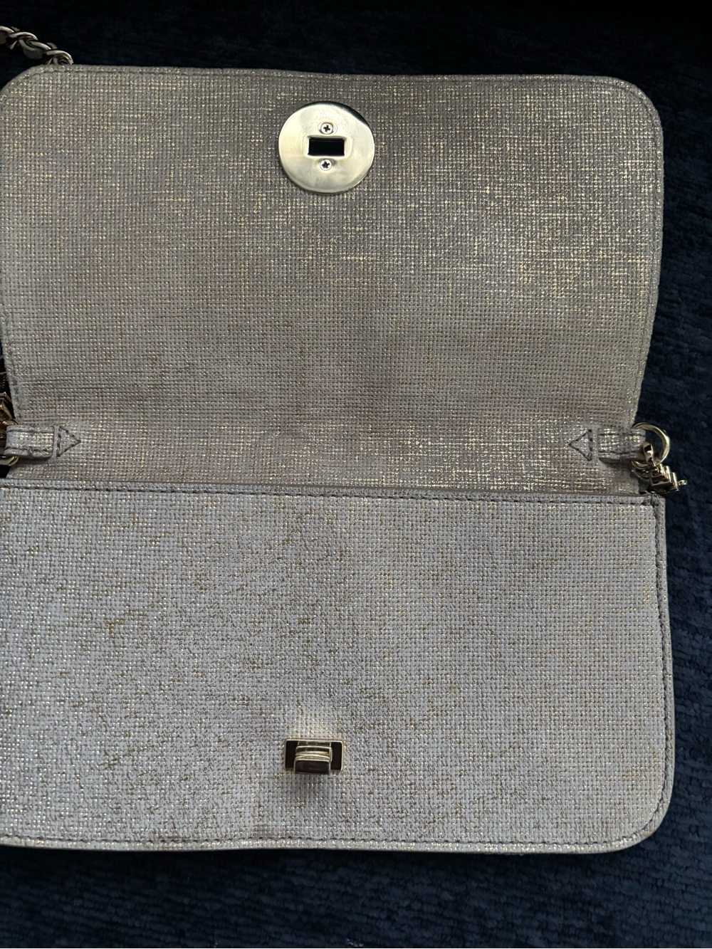 Tory Burch Metallic Gold Chain Crossbody Bag - Picture 6 of 14
